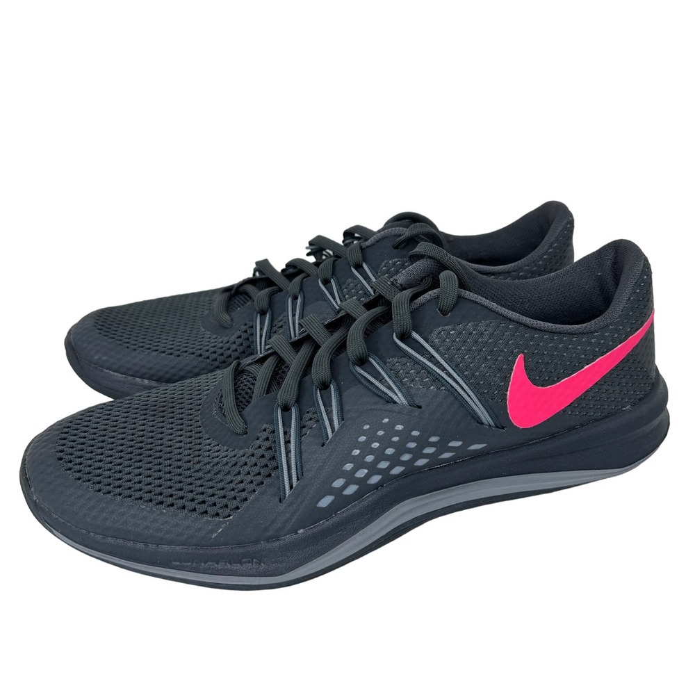 Nike Lunar Exceed TR Running Shoes Sneakers Lace Up Low Top Mesh Black Size 7